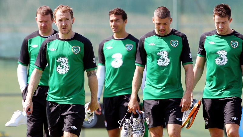 Aidan McGeady (second left) won't be giving up his place in the Republic of Ireland team without a battle