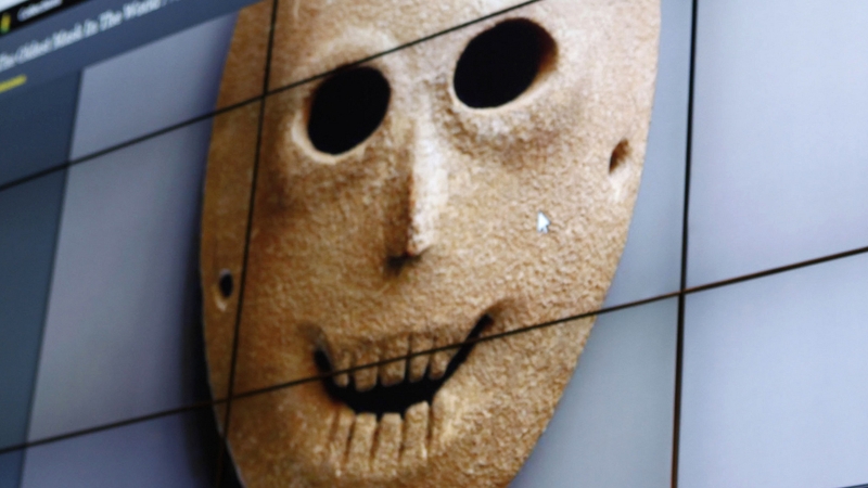 Function of Neolithic masks, like the one above, is unknown