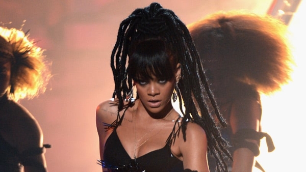 Rihanna rocked a darker look to perform her new single