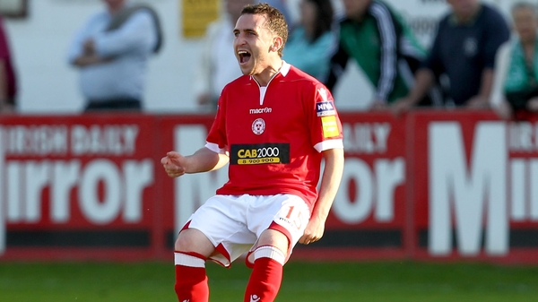 Barry Clancy gave Shels the lead against Bray at the Carlisle Grounds
