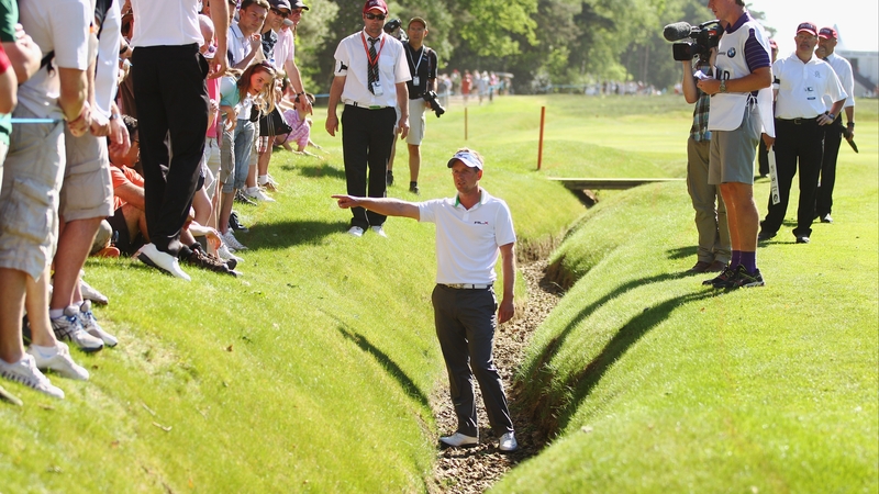 Luke Donald finished his third round at Wentworth with a three-shot lead