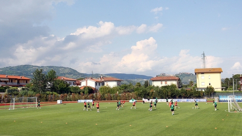 The Republic of Ireland squad trained at the Stadio Comunale Alberto Benedetti in Borgo A Buggiano today