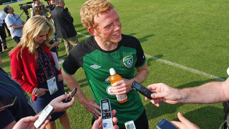 Paul Green found himself the centre of attention for much of the Republic of Ireland press briefing in Montecatini