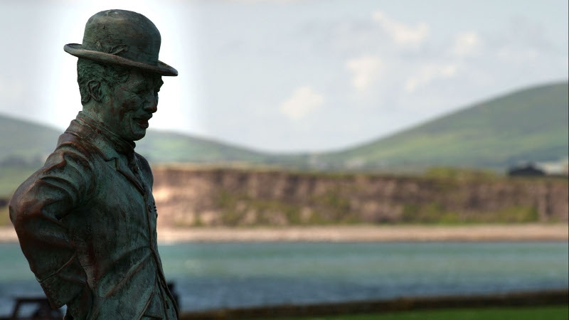 Chaplin: the Waterville statue of the great comedian