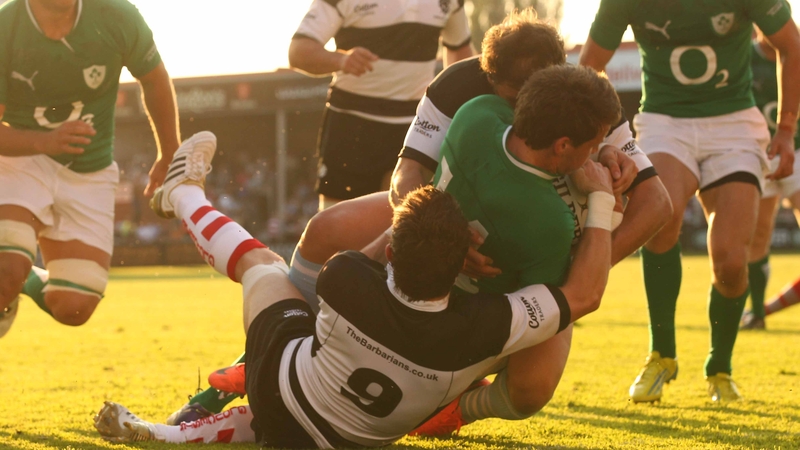 Craig Gilroy got over for an Irish try at Kingsholm