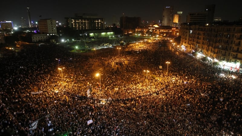 Protesters gather in Cairo's Tahrir Square