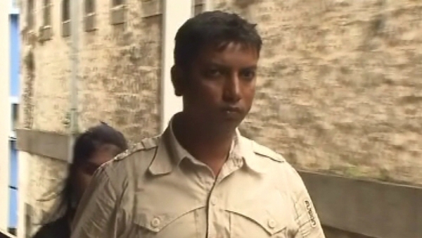 Raj Theekoy (pictured) says Aninash Treebhoowoon and Sandip Moneea were in the vicinity of the crime scene