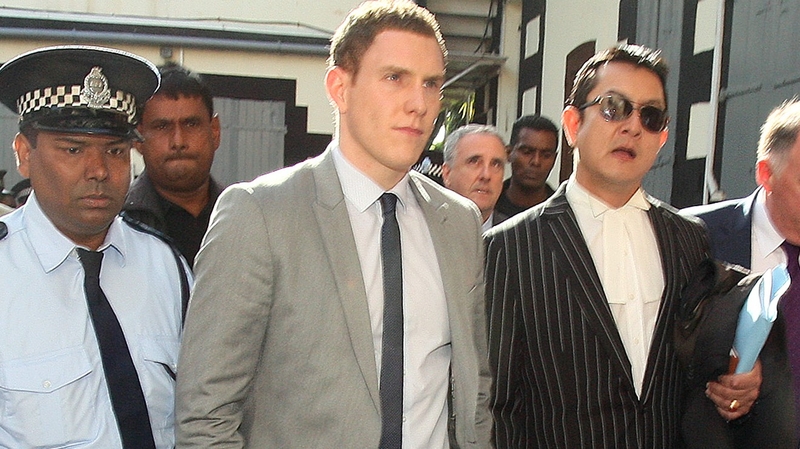 John McAreavey has been giving evidence at the murder trial of two hotel workers