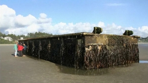 The 20m dock drifted 8,850km across the Pacific Ocean