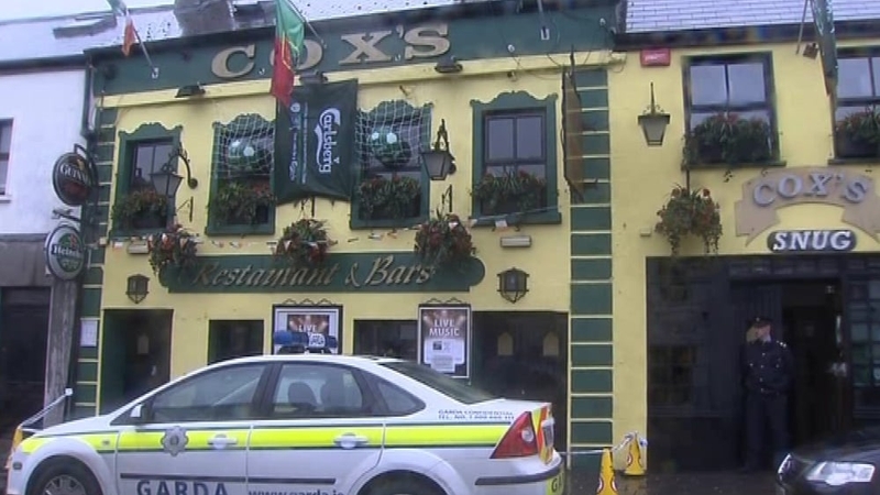 Gardaí were called to an incident at Cox's bar