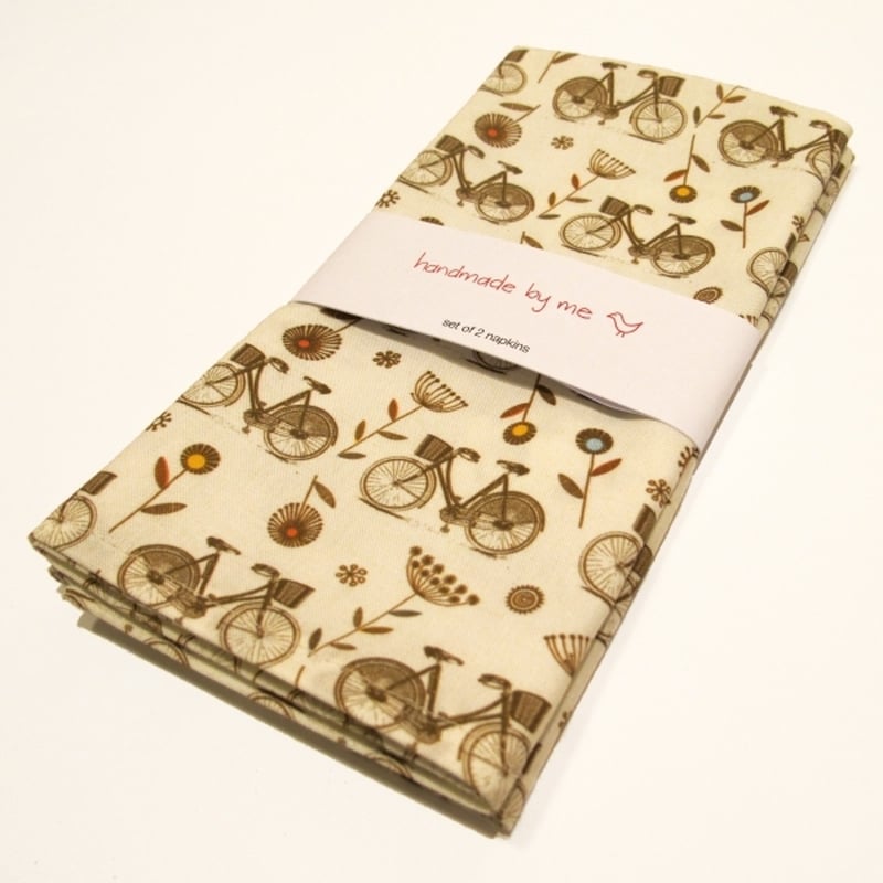 Vintage bikes napkins from Designbasket