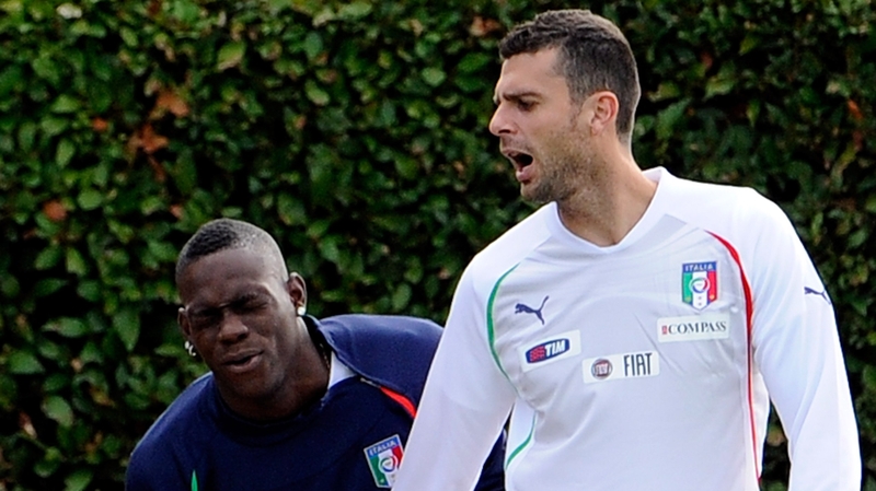 Mario Balotelli and Thiago Motta were team-mates at Inter Milan