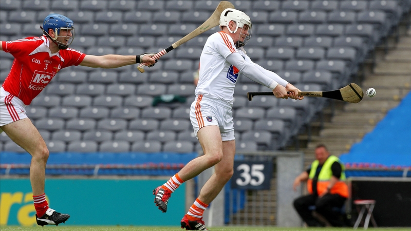 Declan Coulter scores Armagh's second goal in their Nicky Rackard final success over Louth at Croke Park