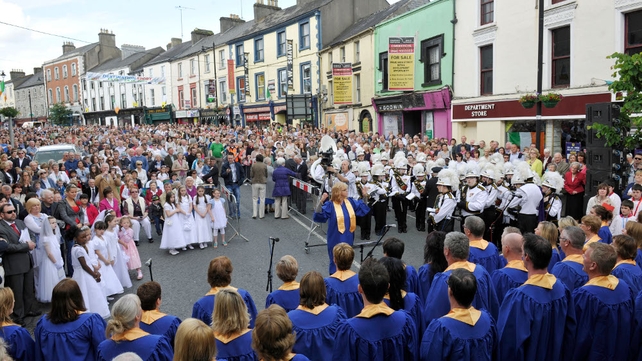 An open air mass was celebrated by Fr Padraig McMahon, Cathedral Administrator, with Bishop Michael Smith presiding in Mullingar, Co Westmeath