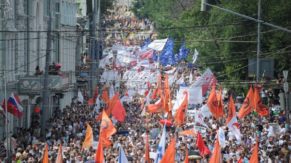 Up to an estimated 70,000 people protested in Moscow