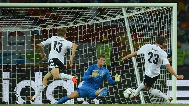 Mario Gomez bagged a brace in Kharkiv