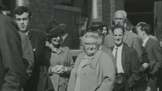 Members of the public queue outside H.M. Stationery Office to buy copies of the Cameron Report. Thi…
