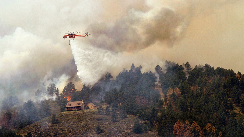Ten planes and 14 helicopters are fighting the blaze from the air
