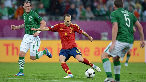 Andres Iniesta in action against Ireland at Euro 2012
