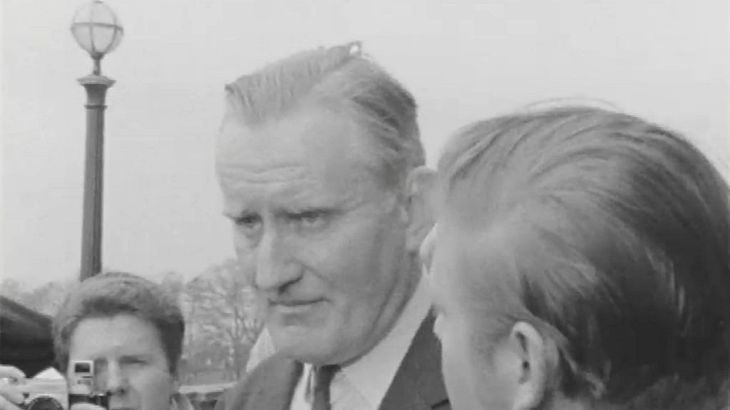 Major Chichester-Clark pictured at his first press conference following his election on 1 May, 1969.
