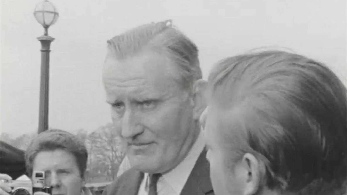 Major Chichester-Clark pictured at his first press conference following his election on 1 May, 1969.