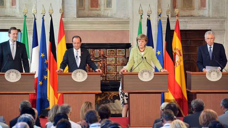 The leaders of Europe's four biggest economies met in Rome ahead of next week's summit