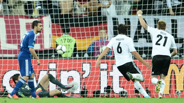 Sami Khedira puts Germany in front after Greece had equalised