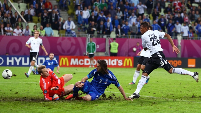 Giorgios Samaras stunned the huge German support when he equalised for Greece
