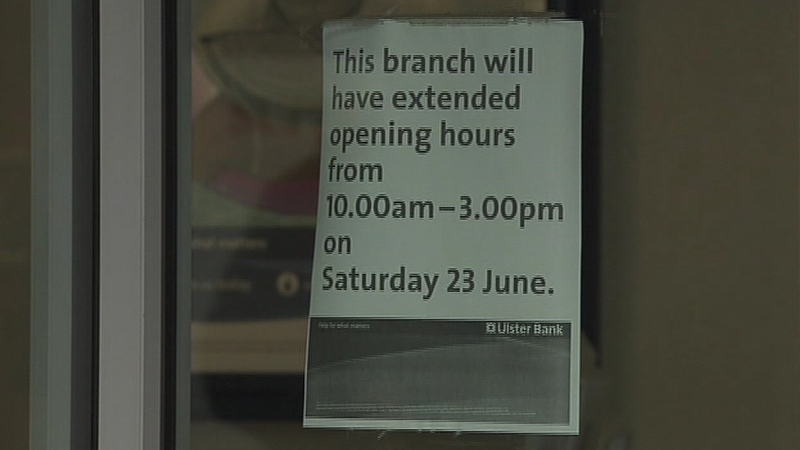 20 Ulster Bank branches to open tomorrow until 1pm