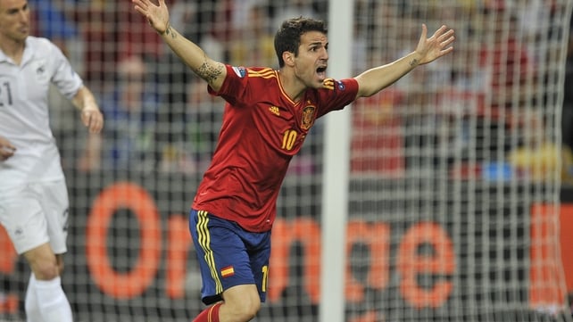 Cesc Fabregas appeals for a decision that doesn't go his way