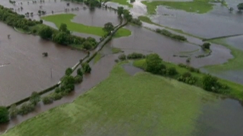 A month's rain has fallen in some areas in the past 24 hours
