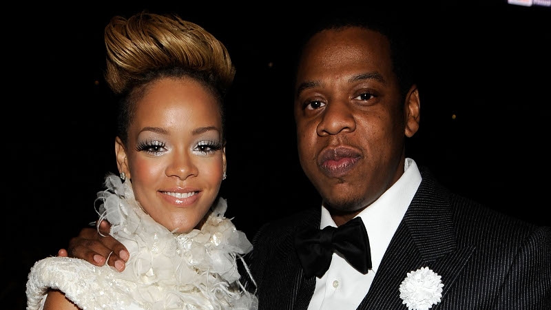 Rihanna with her mentor Jay-Z