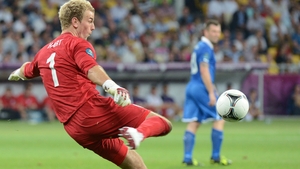 Joe Hart kicks it long and hard