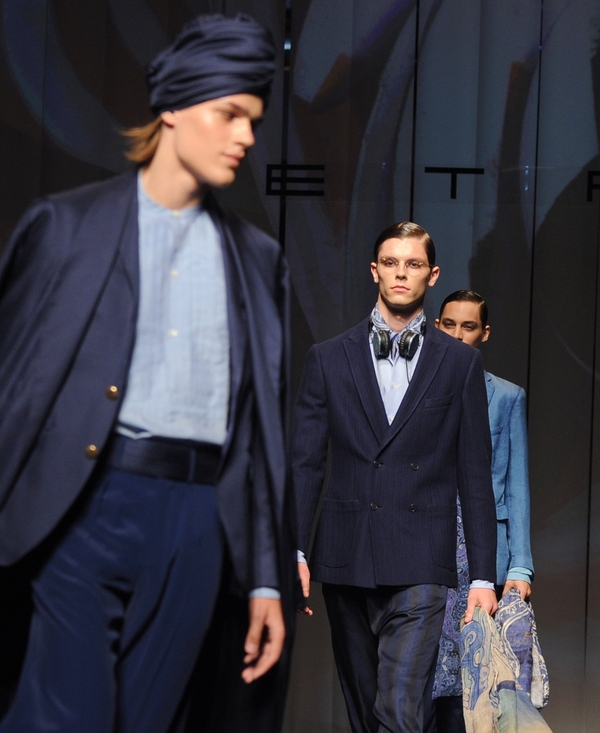 A look from the Etro show earlier today in Milan