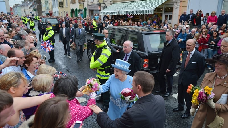 The Queen was greeted by hundreds of wellwishers in Enniskillen