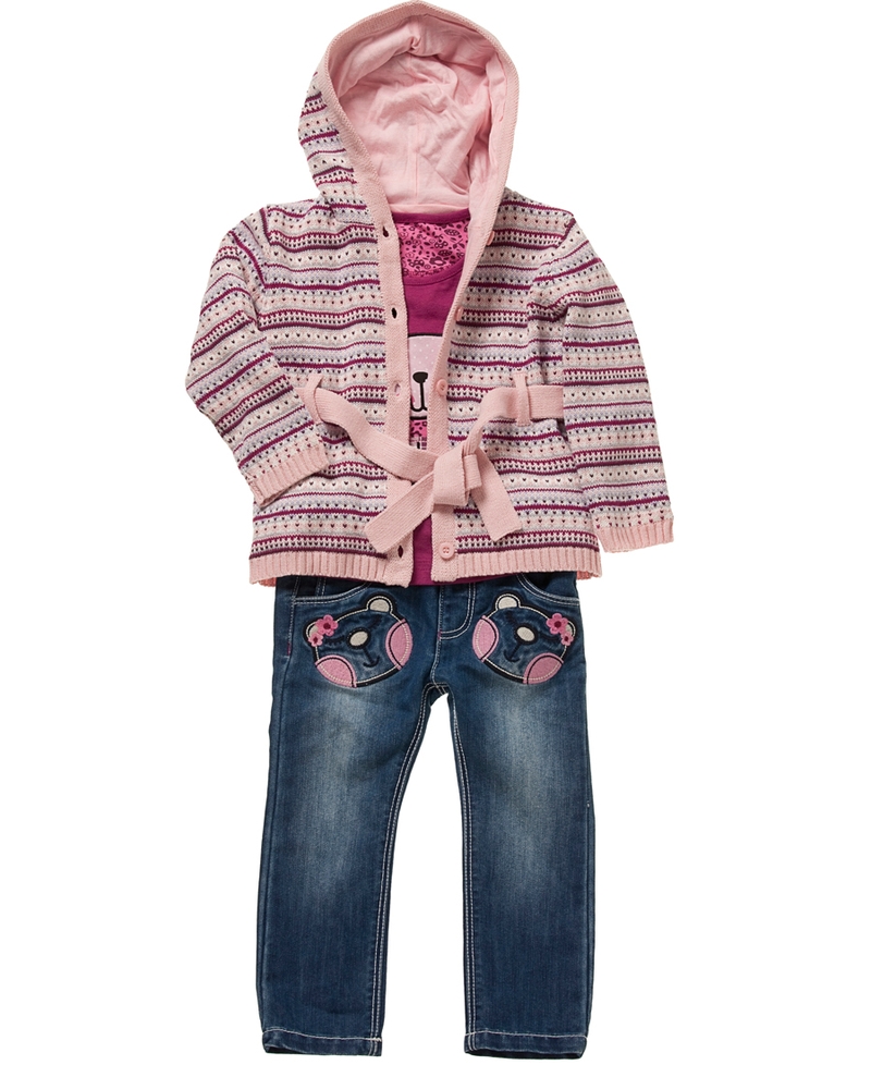 Fairisle Cardi €11. Applique Tee €4. Applique Jean €8. In stores end July