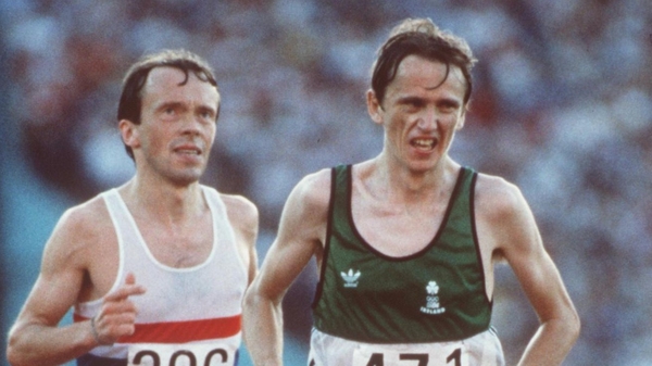 John Treacy goes clear of Britain's Charlie Spedding