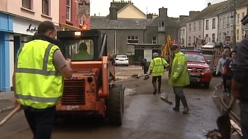 Areas of Cork were flooded following rainfall on 27-28 June