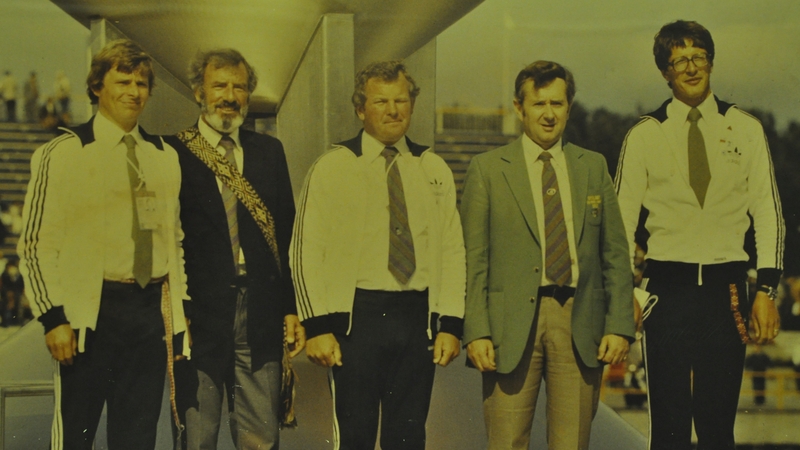 From left to right: David Wilkins, Michael Maguire (team manager), Kare Breivik (meteorologist), Ken Ryan, James Wilkinson