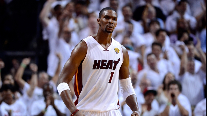 Chris Bosh won the NBA play-offs with the Miami Heat