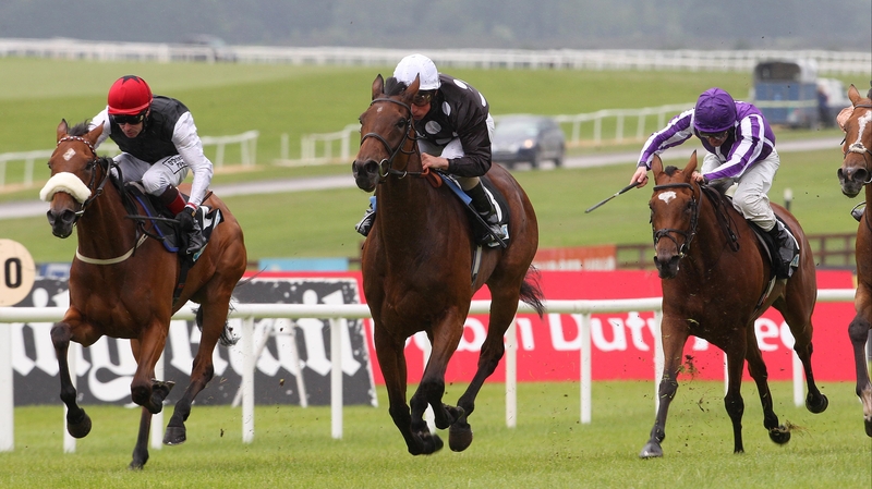 Izzi Top (white cap) well on top at the finish of the Group 1 Pretty Polly Stakes