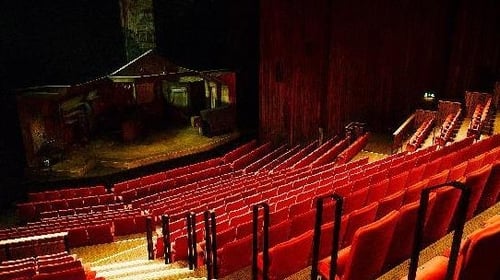 Inside the Abbey Theatre in Dublin, closed at present due to the Covid-19 pandemic