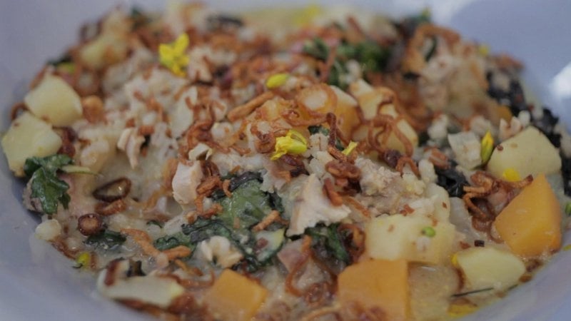 Surf 'N' Turf: Wild Rabbit In Cider And Buttermilk, Turnips, Ginger And Kale