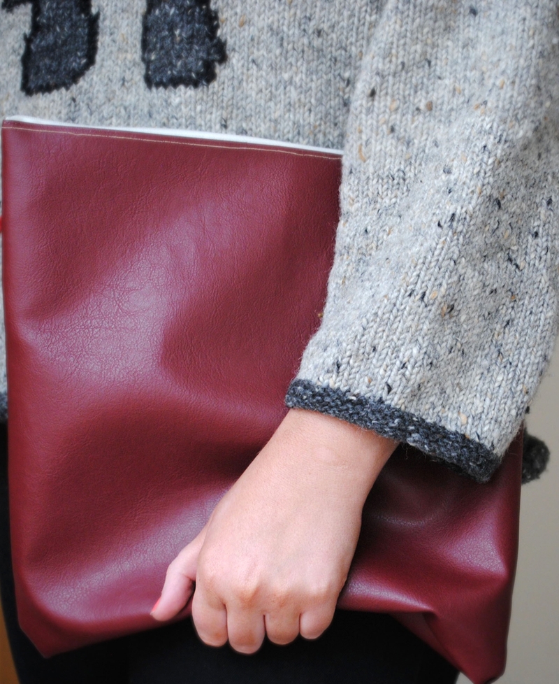 Nicky O'Flanagan DIYs an American Apparel leather clutch