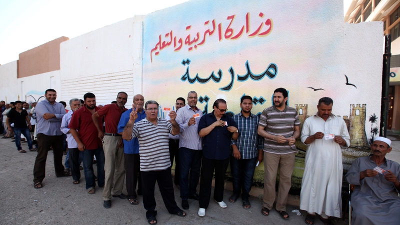 There were queues outside polling stations in Tripoli this morning