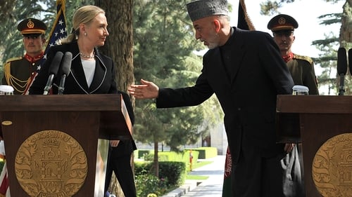 Hillary Clinton and Hamid Karzai met in Kabul this morning