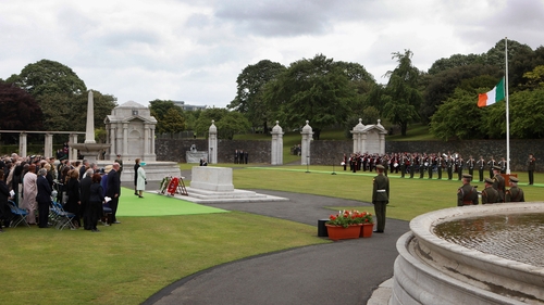 Britain’s Queen Elizabeth II visited the Memorial Gardens at Islandbridge last year