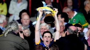 Tipp's Dylan Fitzelle lifts the Munster minor trophy