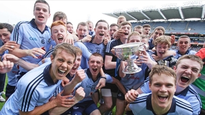 The Dublin minors celebrate their Leinster success