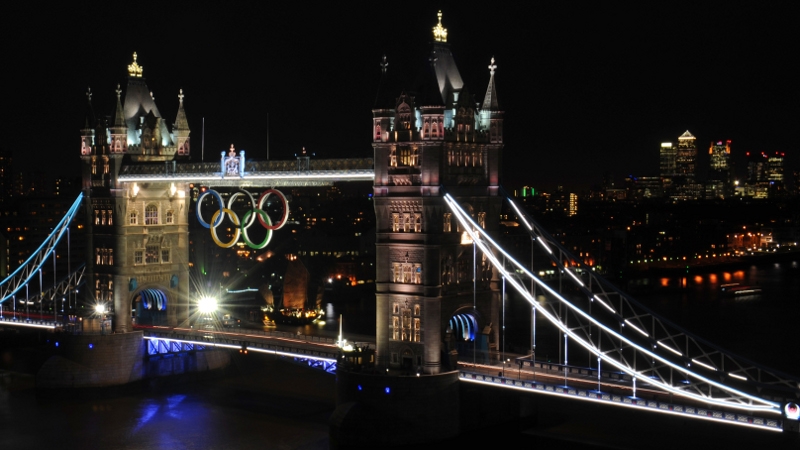 London's Tower Bridge recently unveiled their Olympic Ring installation